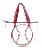 Wholesale - White w/Red Baseball Purse C/P 8, UPC: 400001462911